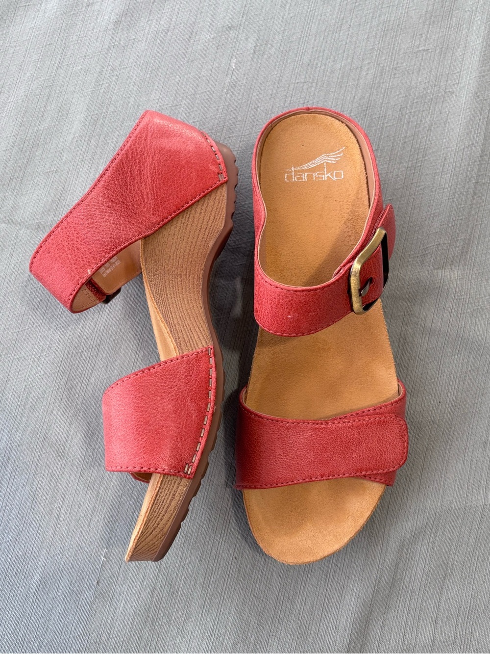 Dansko Women's Coral Leather Buckle Slide Sandals 39 - Picture 2 of 7